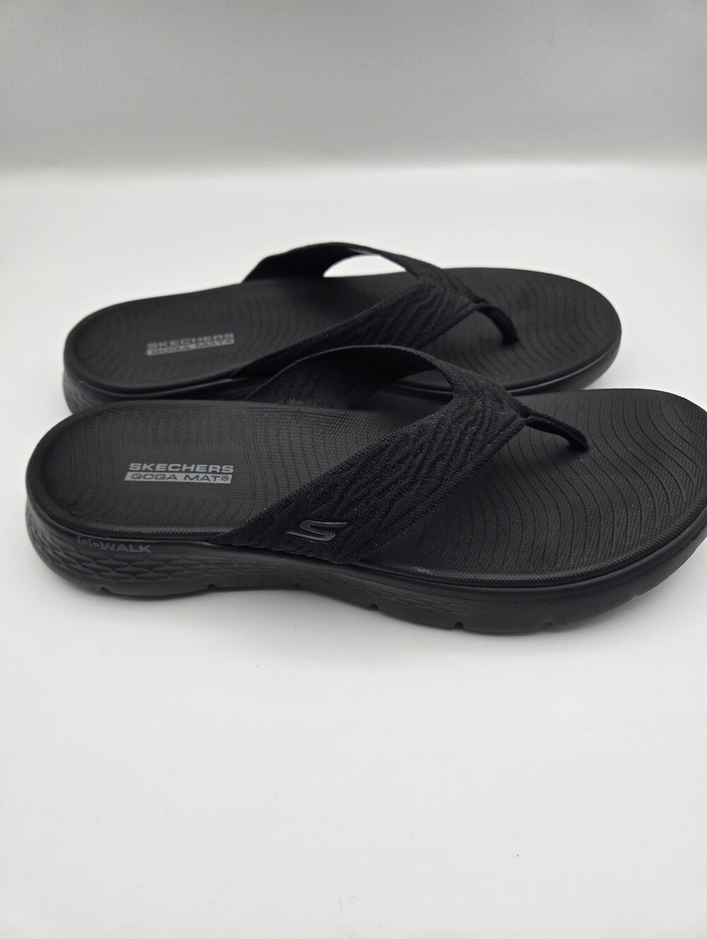 Skechers Go Walk Flex Sandal Splendor Black Comfort Flip Flops Womens Size 10 - Picture 6 of 13